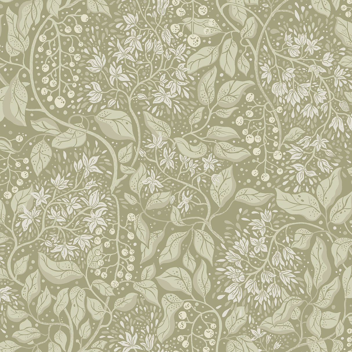 Turi Moss Twining Vines Wallpaper by A-Street Prints - MD22024