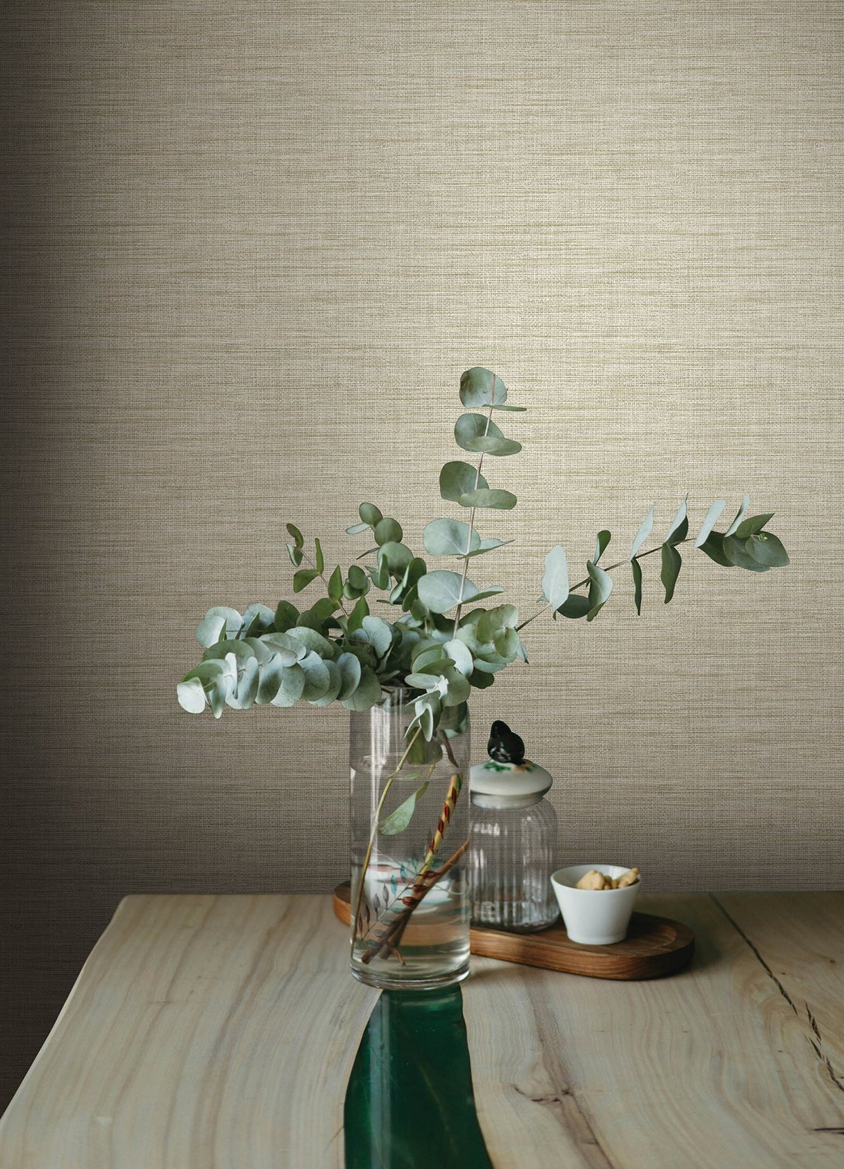 Exhale Light Yellow Faux Grasscloth Textured Wallpaper - A-Street Prints 4143-26463