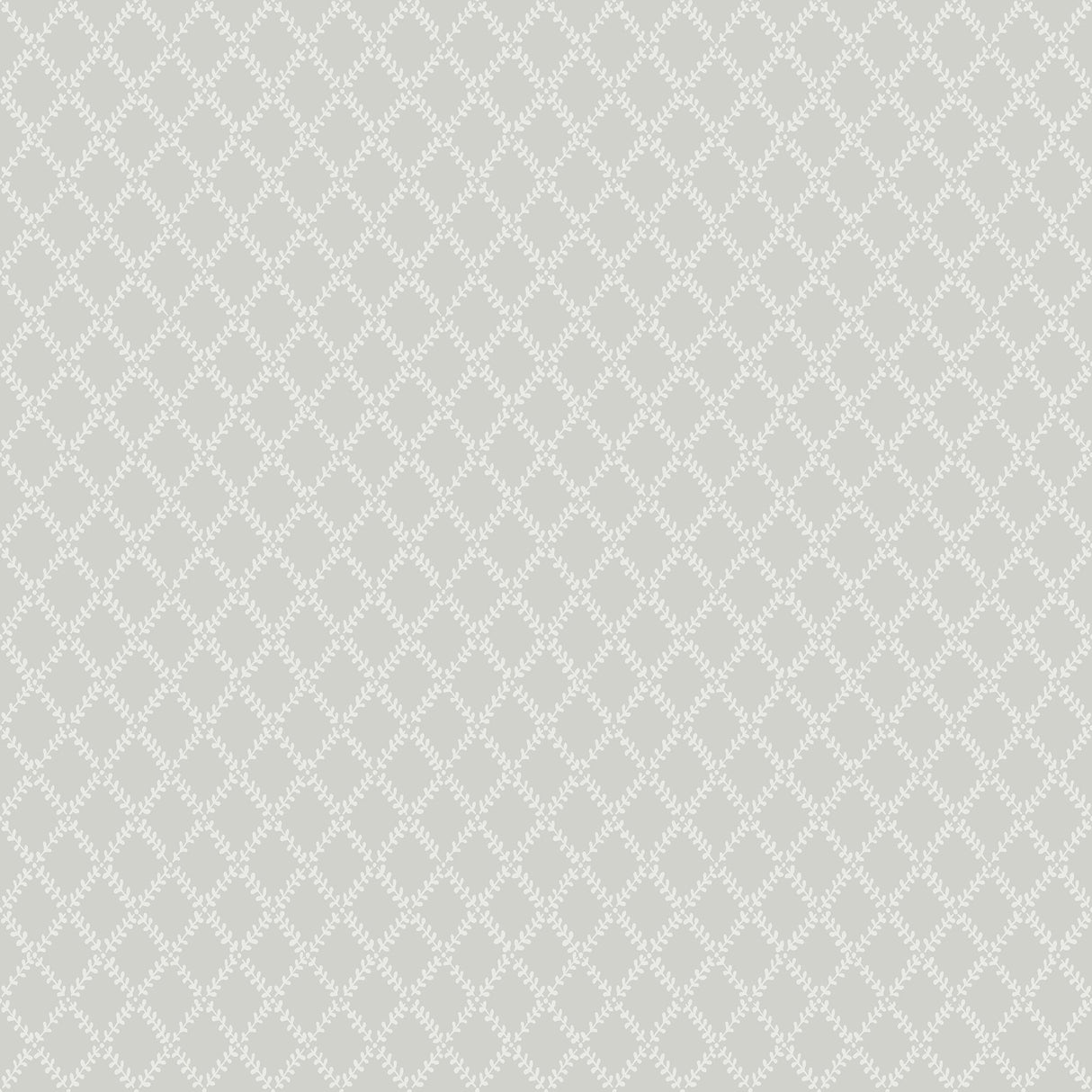 Trevor Grey Leaf Trellis Wallpaper with Botanical Leafy Diamond Trellis - A-Street Prints 4143-34005