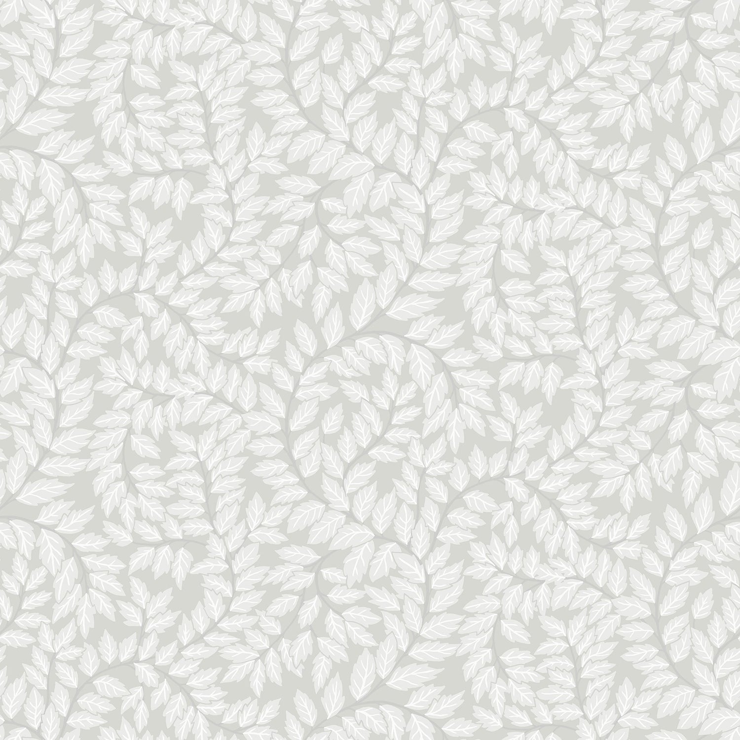 Lindlöv Grey Leafy Vines Wallpaper with Scandinavian Botanical Vine Motif - A-Street Prints 4143-34016