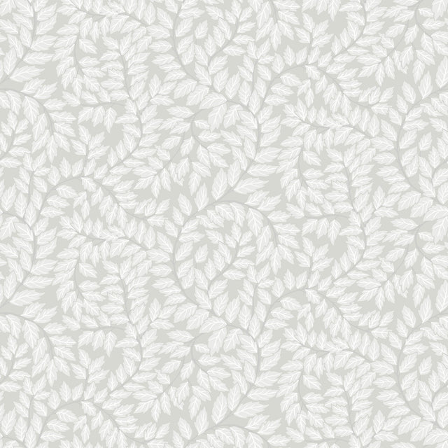 Lindlöv Grey Leafy Vines Wallpaper with Scandinavian Botanical Vine Motif - A-Street Prints 4143-34016