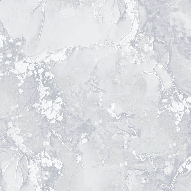 Grandin Light Grey Marbled Wallpaper with Pearlescent Raised Ink Stone Motif - Advantage 4144-9100