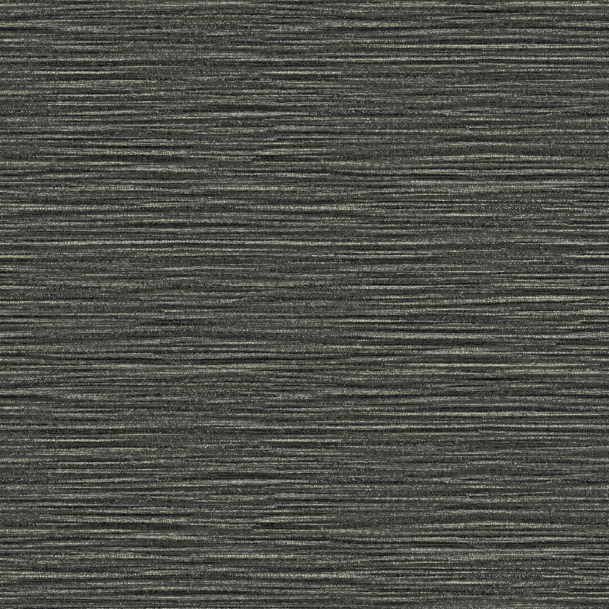 Hazen Black Shimmer Stripe Wallpaper with Faux Grasscloth Texture - Advantage 4144-9132