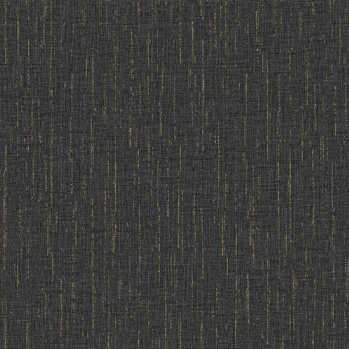 Sanburn Black Metallic Linen Wallpaper with Faux Fabric Texture - Advantage 4144-9148