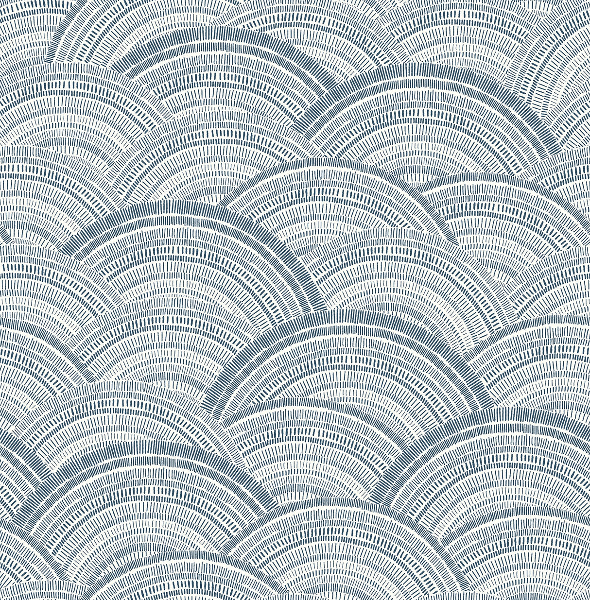 Encircle Indigo Geometric Wallpaper with Bohemian Graphics Pattern - A-Street Prints 4146-27200