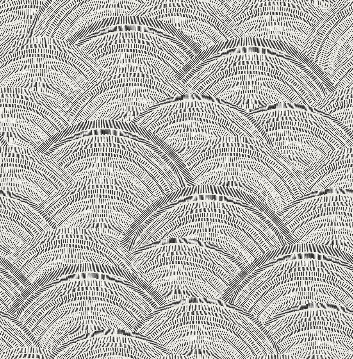 Encircle Black Geometric Wallpaper with Bohemian Graphics Pattern - A-Street Prints 4146-27203