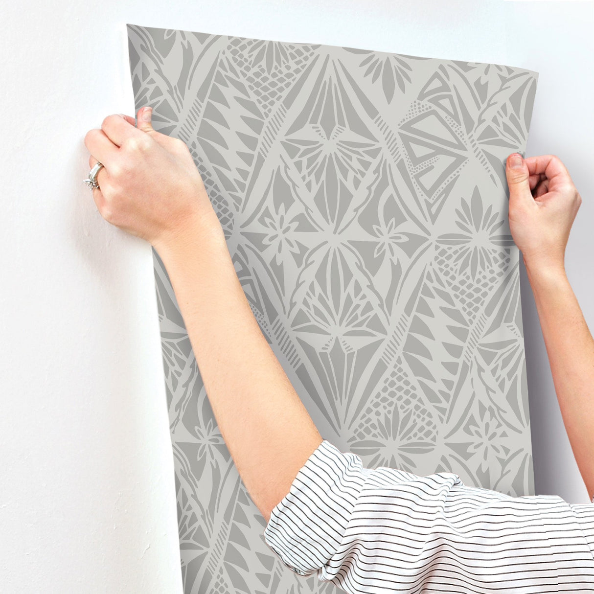 Urbane Grey Diamonds Wallpaper with Geometric Bohemian Motif - A-Street Prints 4146-27210