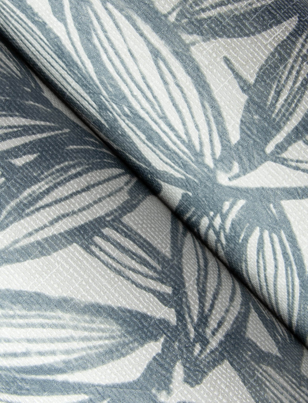 Rhythmic Denim Leaf Wallpaper with Botanical Leaves Motif, Farmhouse Style - A-Street Prints 4146-27230