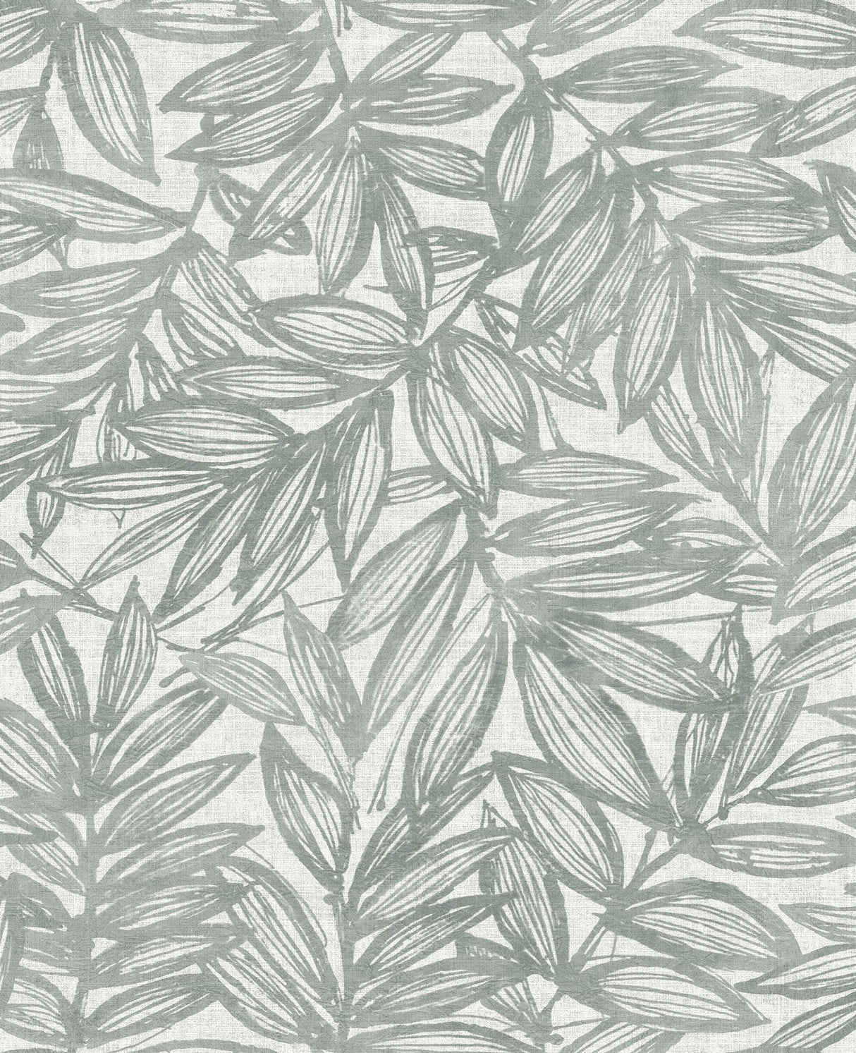 Rhythmic Grey Leaf Wallpaper with Botanical Leaves Motif, Farmhouse Style - A-Street Prints 4146-27234