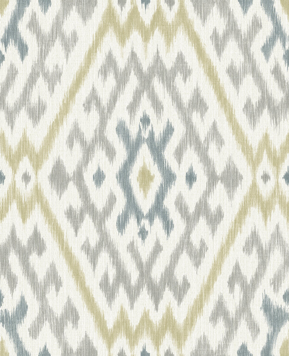Solola Chartreuse Ikat Wallpaper with Bohemian Global Pattern - A-Street Prints 4146-27235