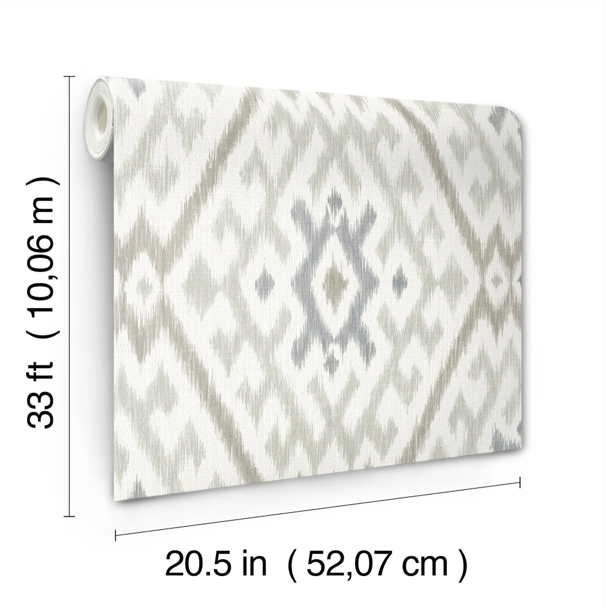 Solola Stone Ikat Wallpaper with Bohemian Global Ikat Pattern - A-Street Prints 4146-27239