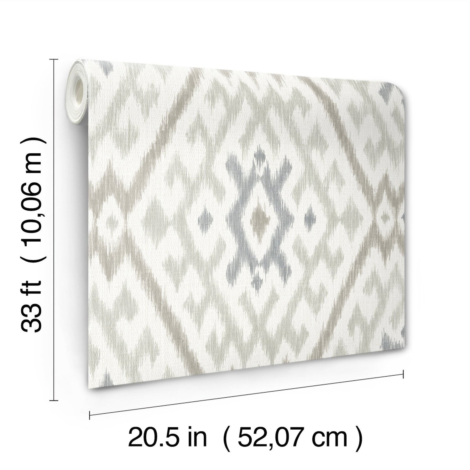 Solola Stone Ikat Wallpaper with Bohemian Global Ikat Pattern - A-Street Prints 4146-27239