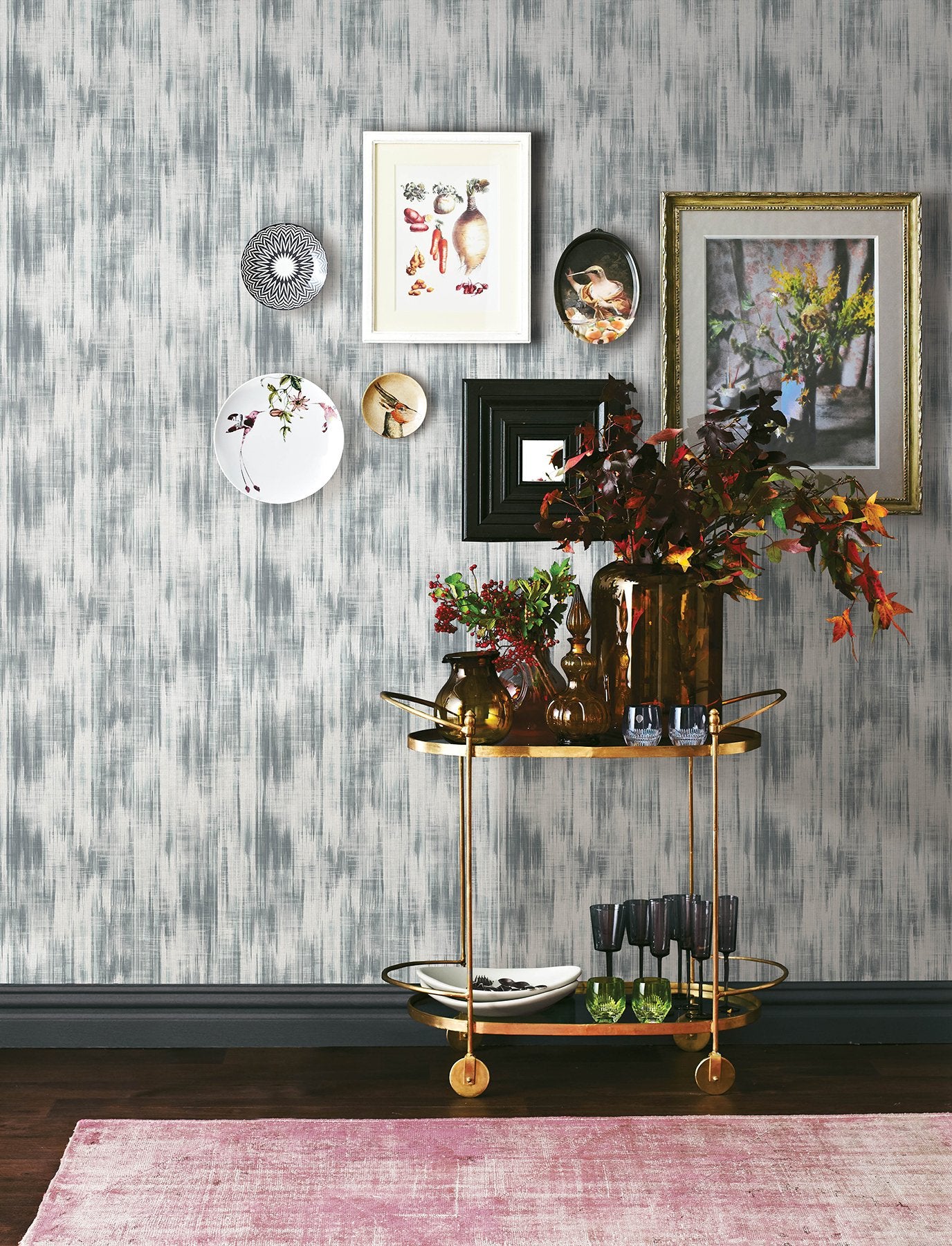 Marvel Slate Ripple Wallpaper with Modern Fabric Textures Graphic Pattern - A-Street Prints 4146-27240