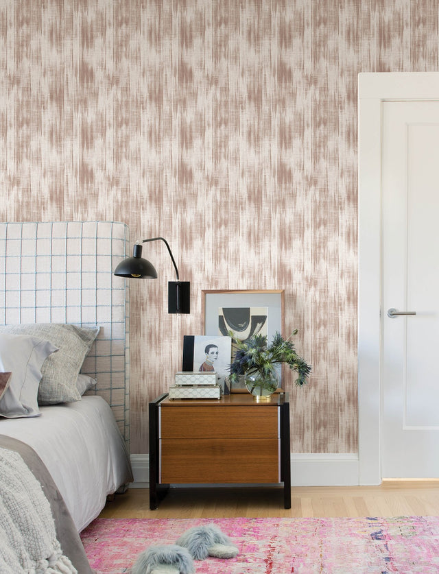 Marvel Light Pink Ripple Wallpaper with Textured Fabric-Inspired Graphic Pattern - A-Street Prints 4146-27242