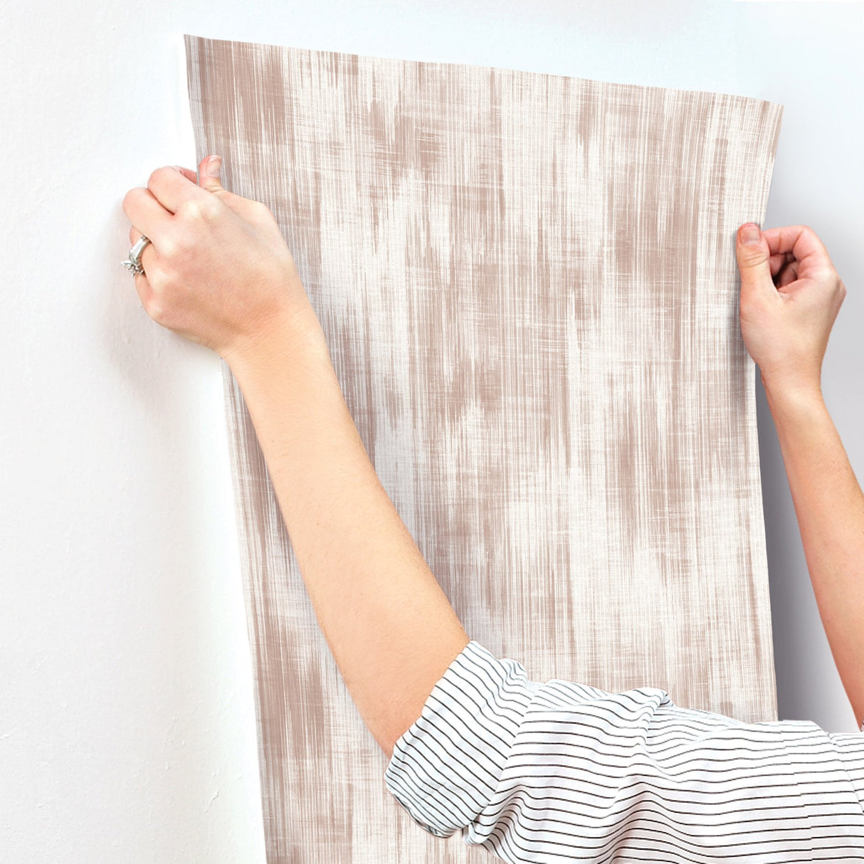 Marvel Light Pink Ripple Wallpaper with Textured Fabric-Inspired Graphic Pattern - A-Street Prints 4146-27242