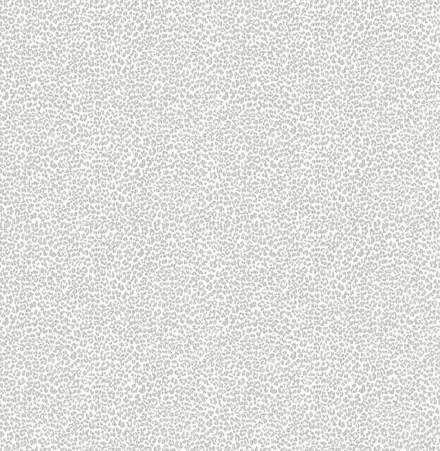 Soul Grey Leopard Print Wallpaper with Bohemian Textured Raised Ink - Brewster 4146-27265