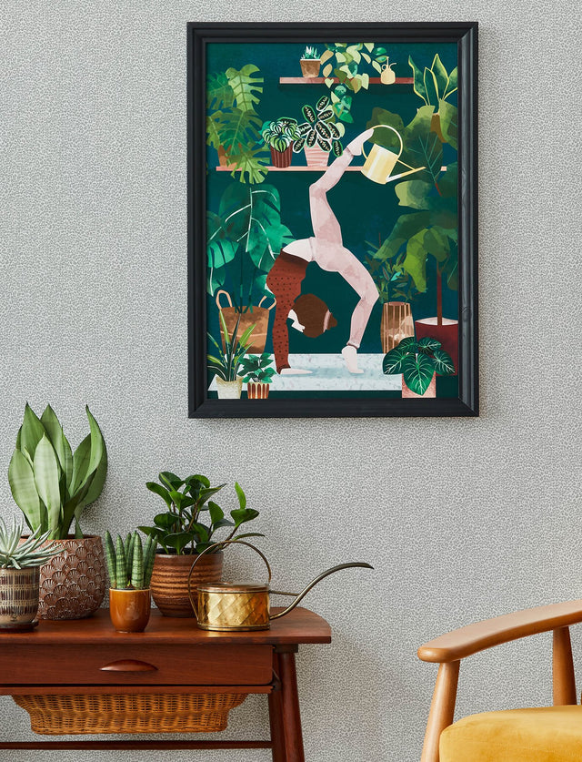 Soul Grey Leopard Print Wallpaper with Bohemian Textured Raised Ink - Brewster 4146-27265