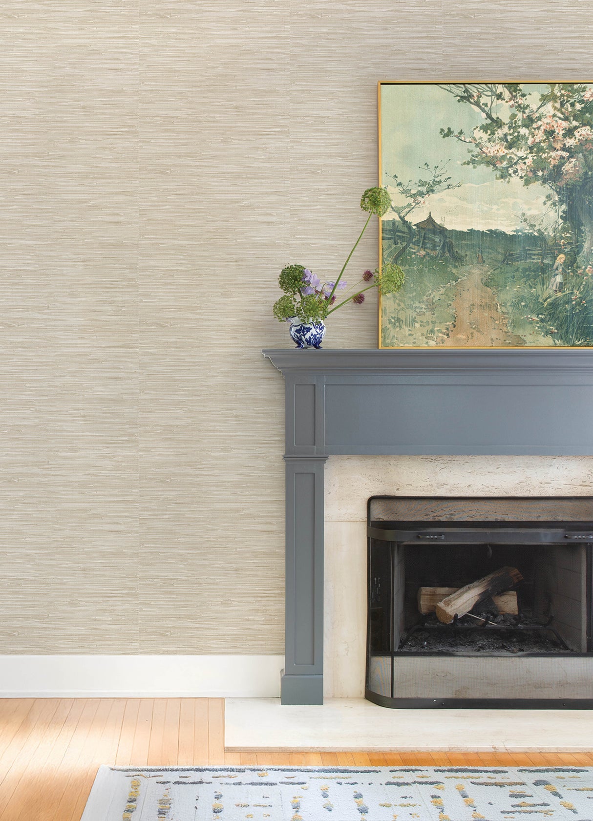 Exhale Dove by A-Street Prints Woven Faux Grasscloth Wallpaper – A-Street Prints 4147-27258
