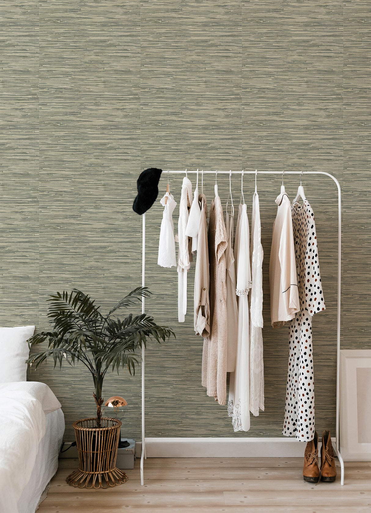 Exhale Moss by A-Street Prints Woven Faux Grasscloth Wallpaper- A-Street Prints 4147-27261