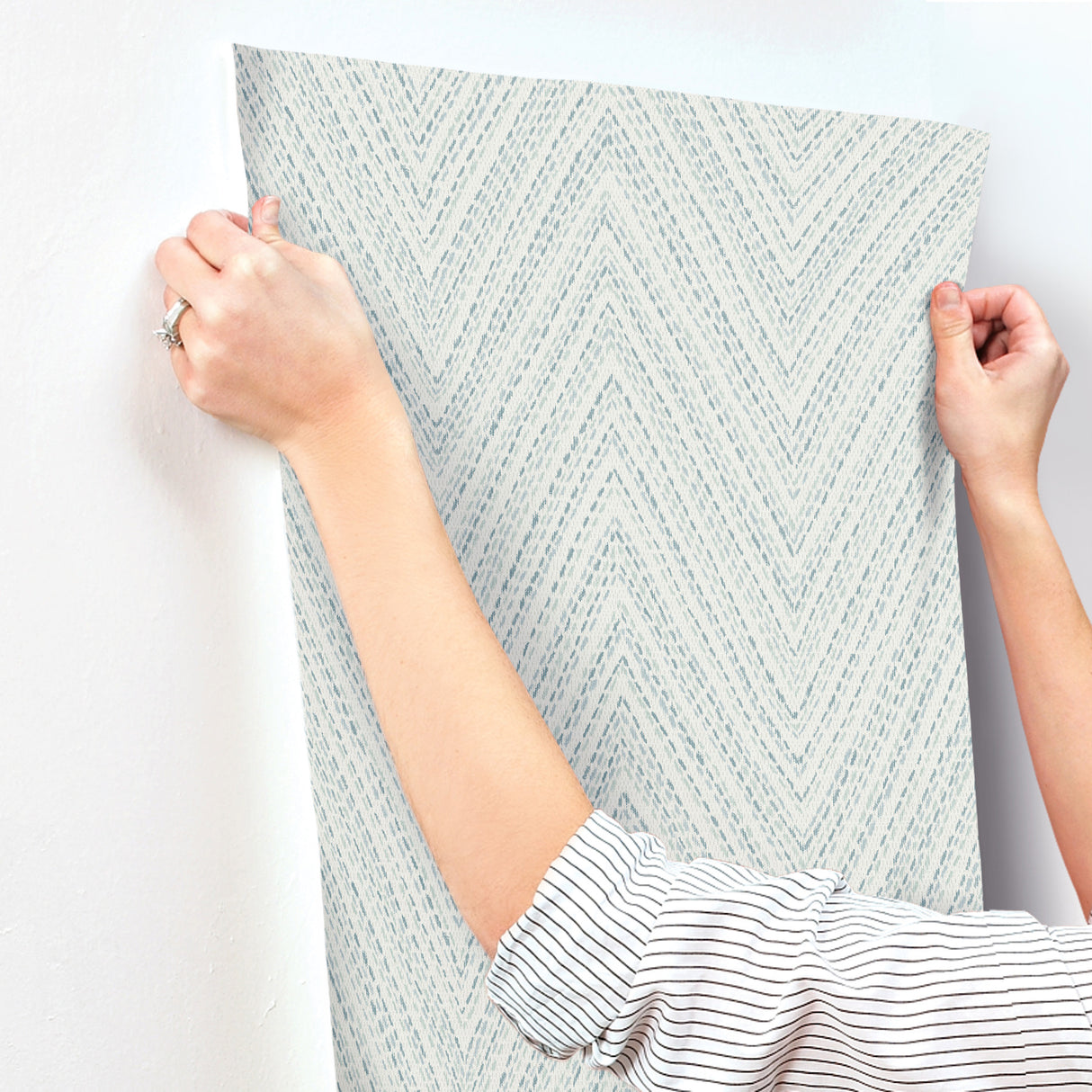 Lainey Blue by A-Street Prints Stitched Chevron Wallpaper – A-Street Prints 4147-27368