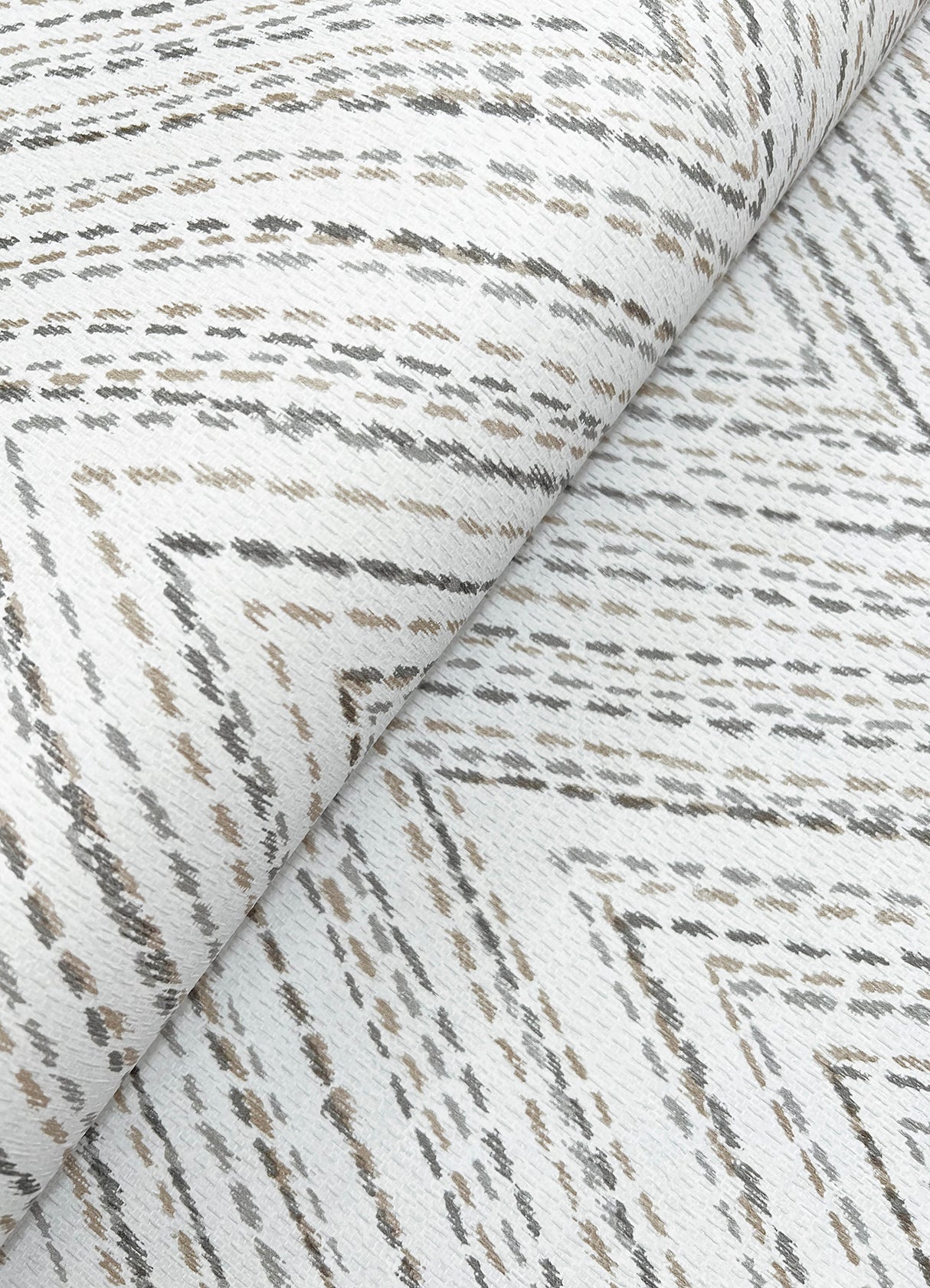 Lainey Neutral by A-Street Prints Stitched Chevron Wallpaper- Brewster Home Fashions 4147-27369