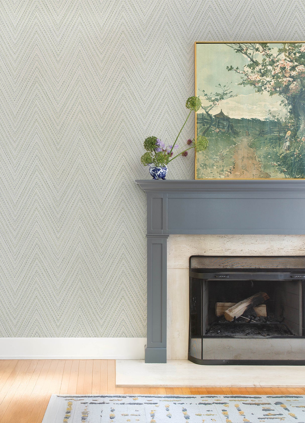 Lainey Green by A-Street Prints Stitched Chevron Wallpaper – A-Street Prints 4147-27370