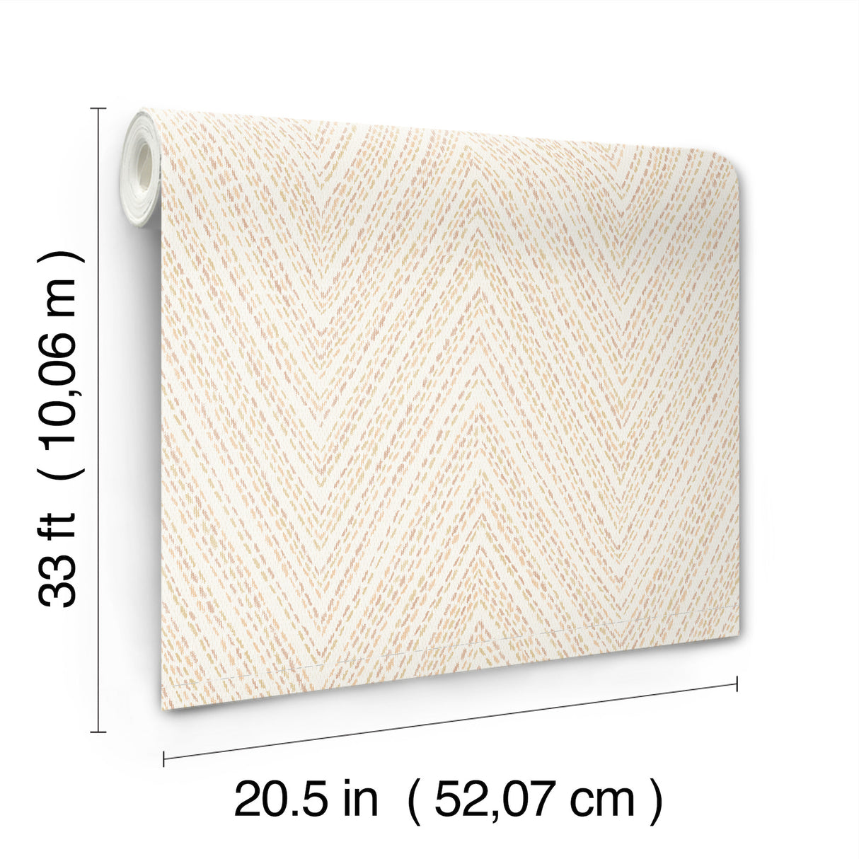 Lainey Apricot by A-Street Prints Stitched Chevron Wallpaper – A-Street Prints 4147-27371