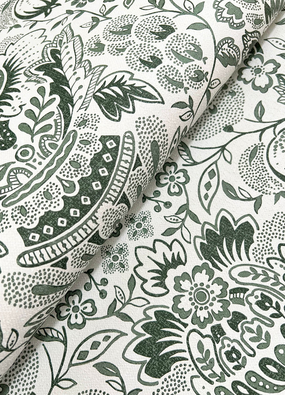 Blanche Dark Green by A-Street Prints Floral Damask Wallpaper – A-Street Prints 4147-27375