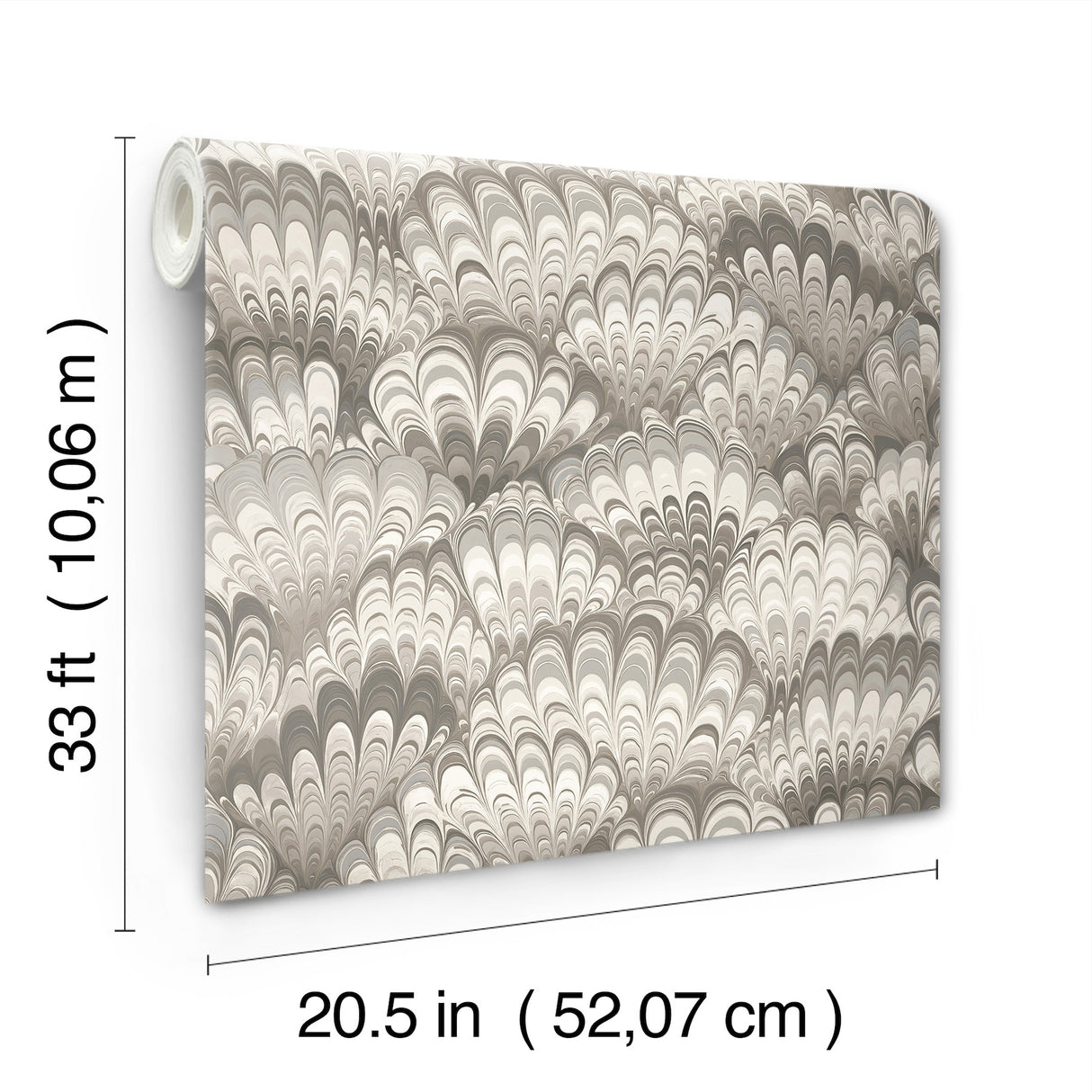 Octavia Neutral by A-Street Prints Marbled Ink Wallpaper- A-Street Prints 4147-27378