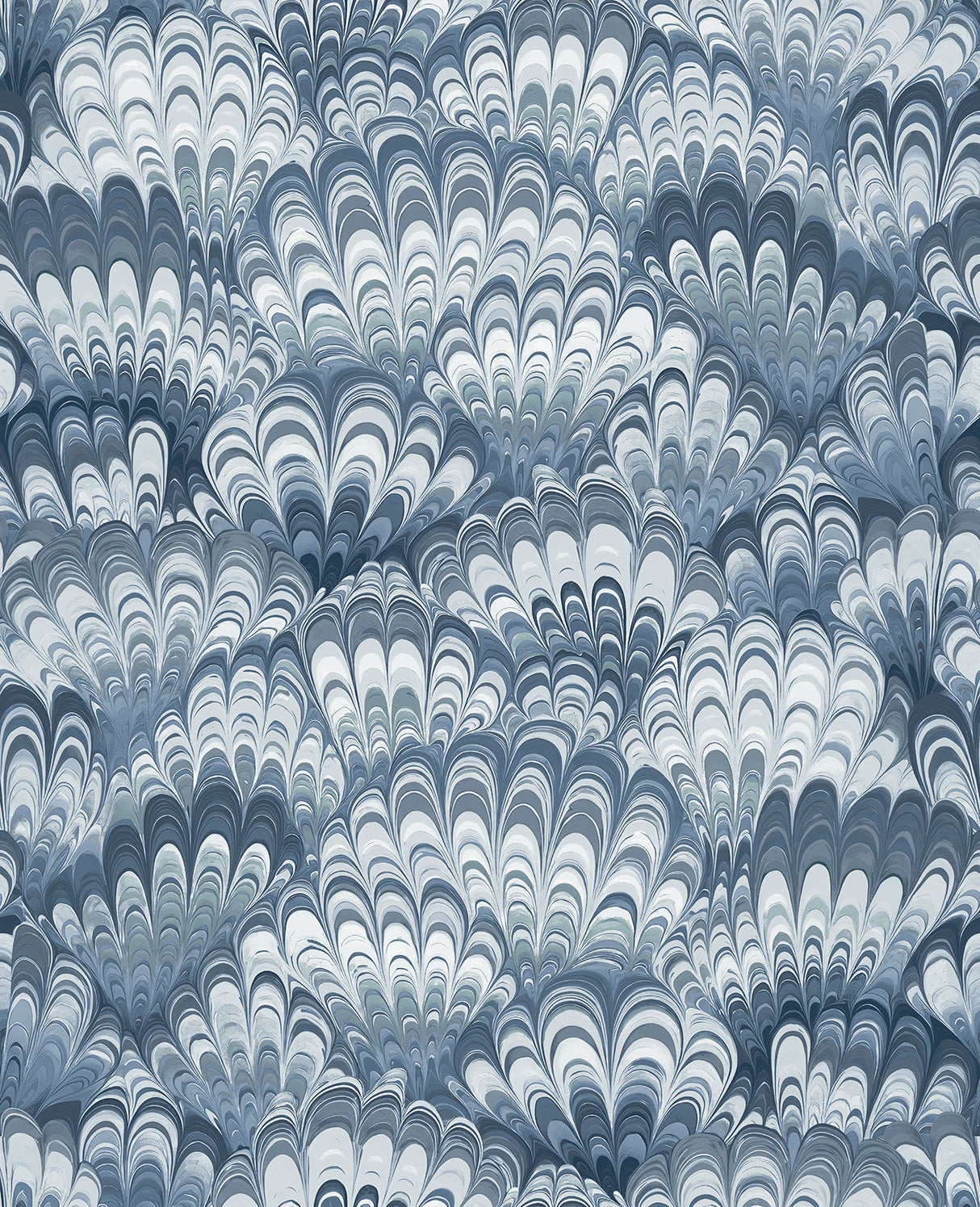 A-Street Prints Octavia Blue Marbled Ink Wallpaper – detail and room scenes