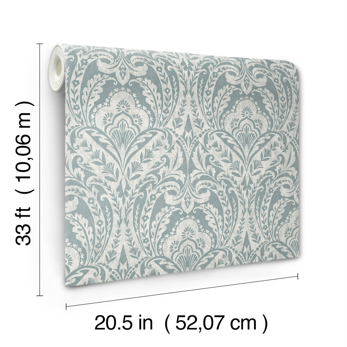 Berkshire Denim by A-Street Prints Damask Wallpaper – A-Street Prints 4147-27380