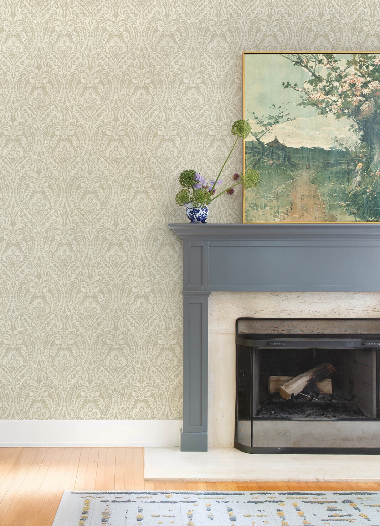 Berkshire Beige by A-Street Prints Damask Wallpaper- A-Street Prints 4147-27382