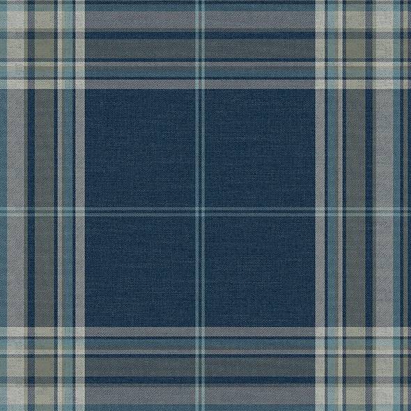 A-Street Prints Westley Navy Plaid Wallpaper 4147-27386