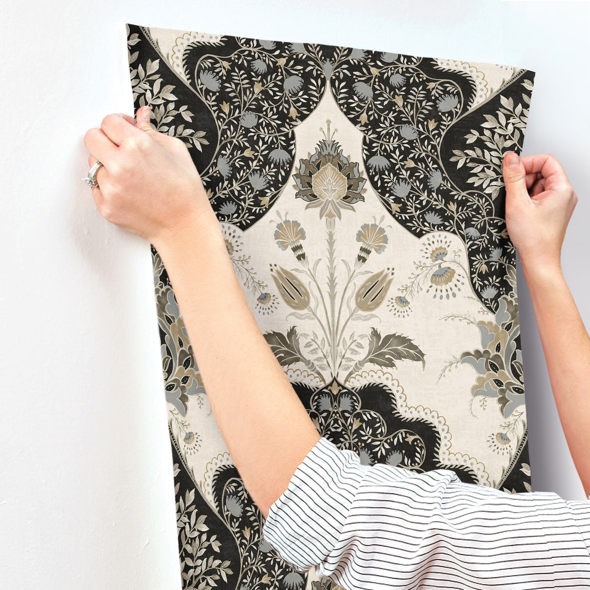 Auden Black by A-Street Prints Floral Grandeur Wallpaper- A-Street Prints 4147-27389