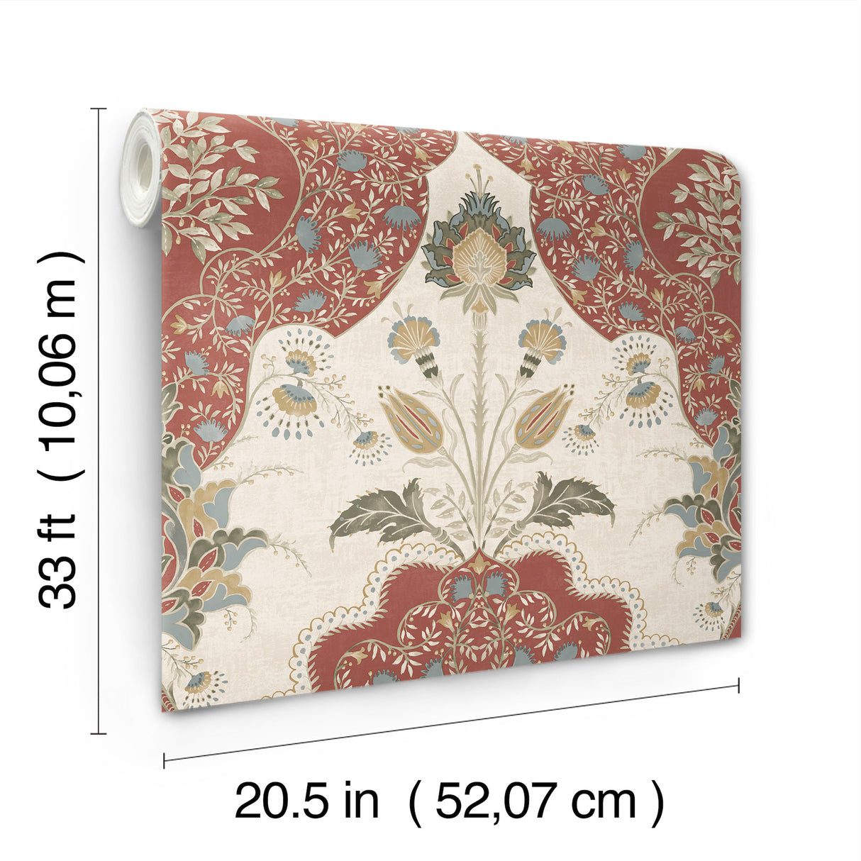 Auden Ruby Floral Grandeur Ruby by A-Street Prints Botanical Wallpaper – A-Street Prints 4147-27390