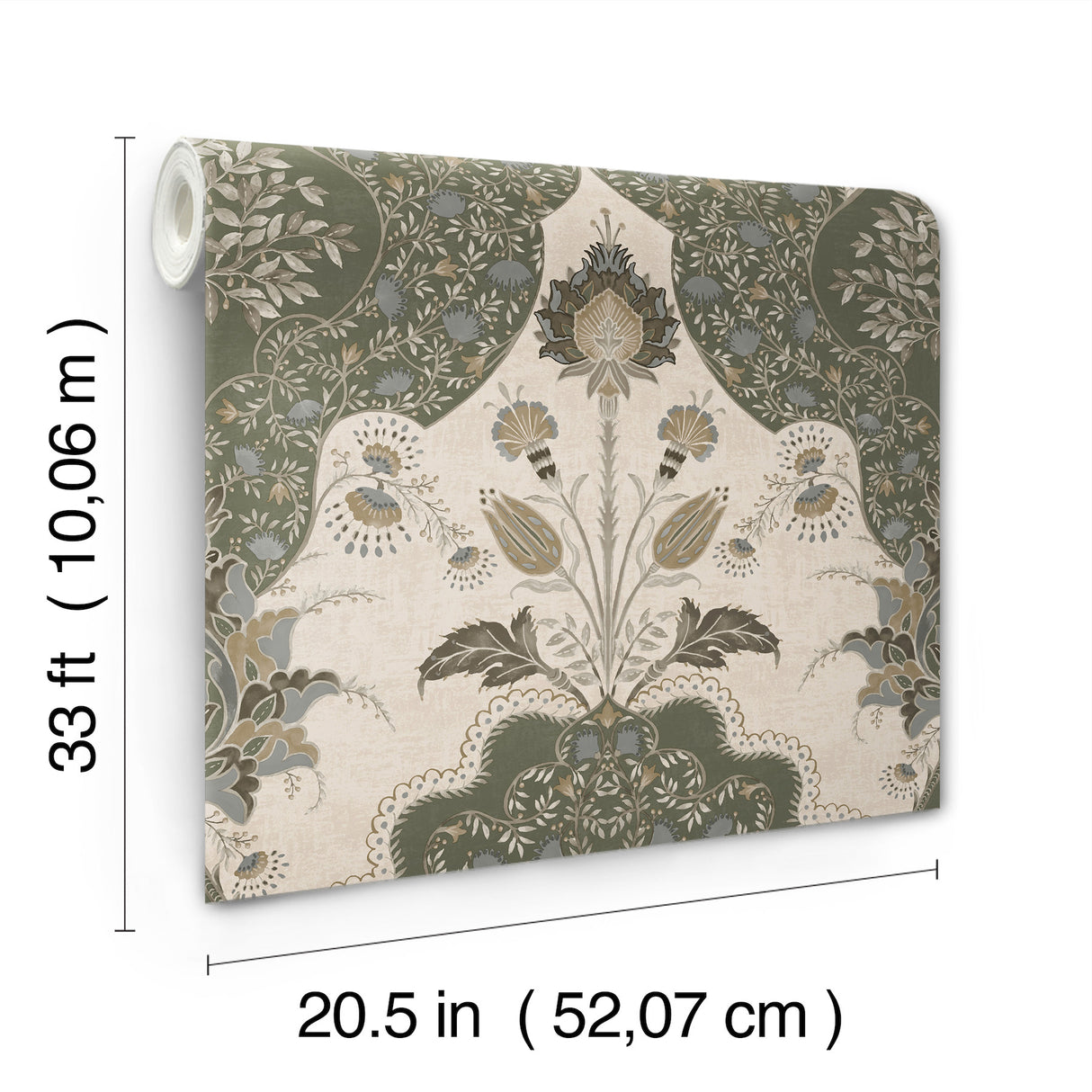 Auden Green Floral Grandeur by A-Street Prints Wallpaper – A-Street Prints 4147-27391