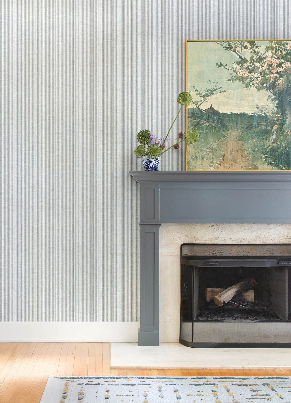 Ayanna Blue by A-Street Prints Striped Wallpaper – A-Street Prints 4147-27393
