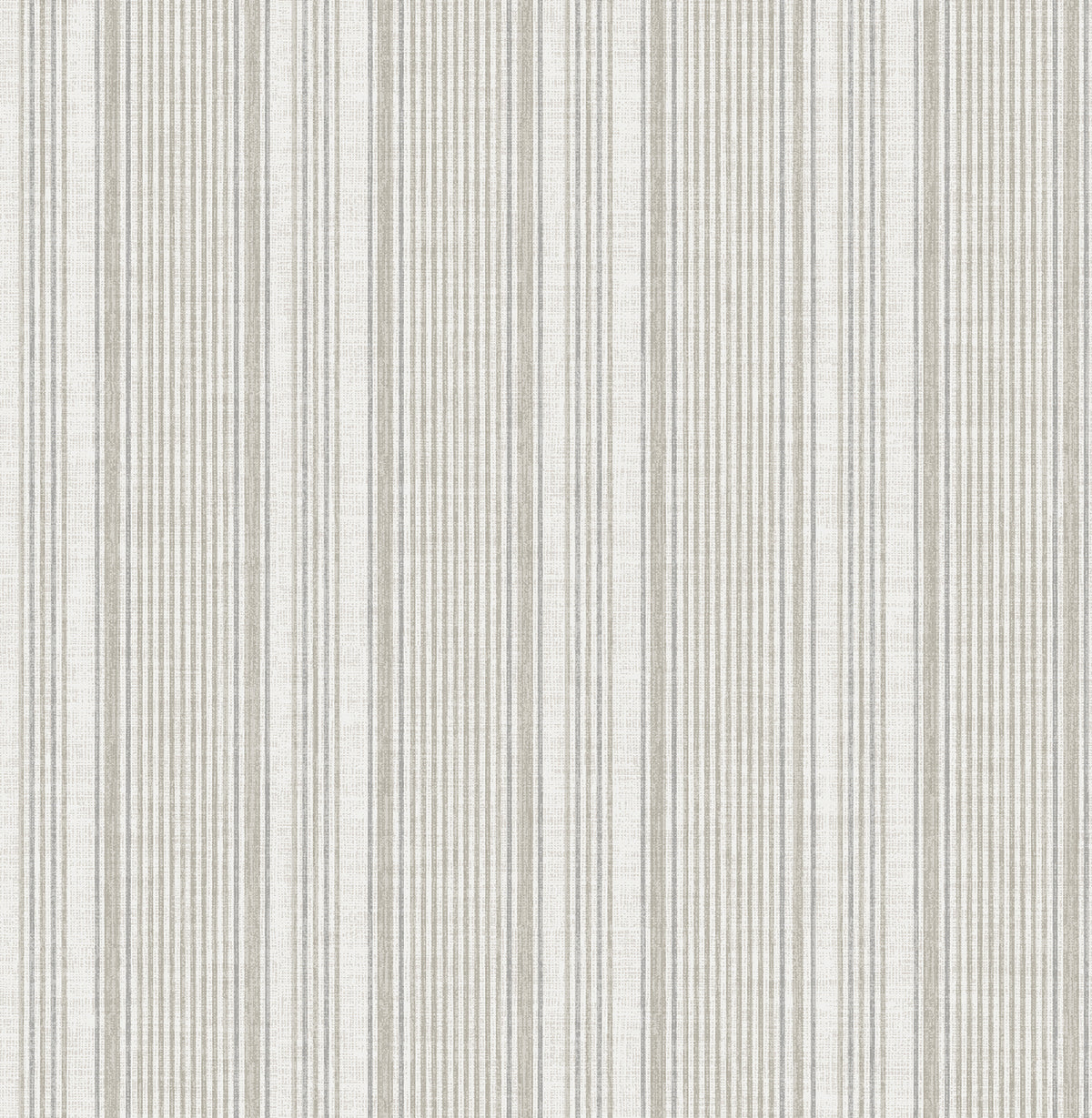 Ayanna Taupe and Grey on Cream by A-Street Prints Striped Non Woven Wallpaper - A-Street Prints 4147-27394-Sample
