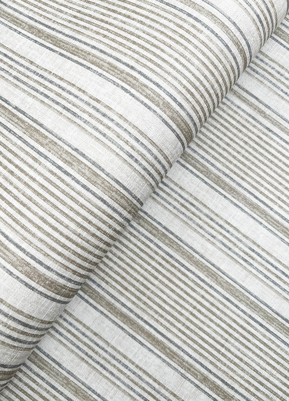 Ayanna Taupe and Grey on Cream by A-Street Prints Striped Non Woven Wallpaper - A-Street Prints 4147-27394-Sample