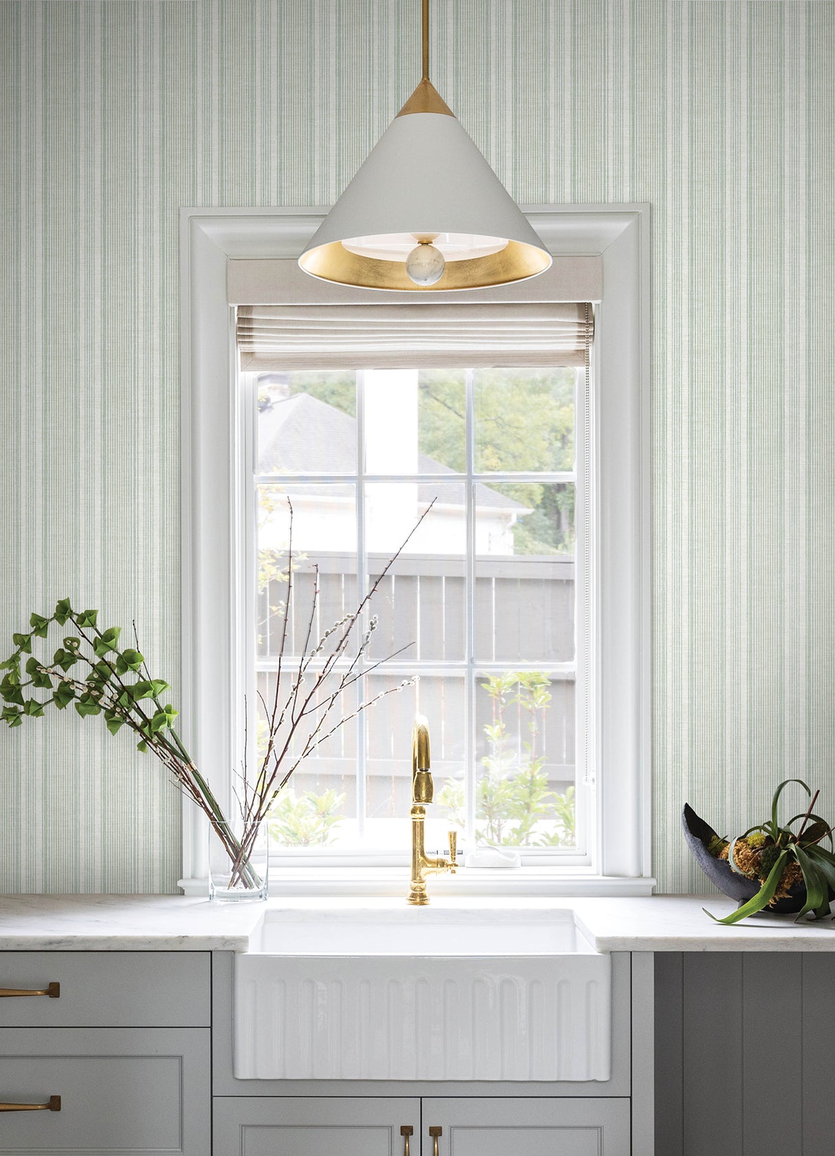 Ayanna Light Green by A-Street Prints Striped Wallpaper- A-Street Prints 4147-27395