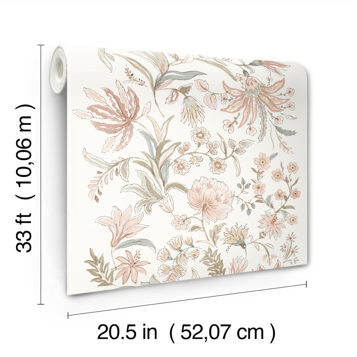 Teonna Light Pink by A-Street Prints Floral Stripe Wallpaper – A-Street Prints 4147-27399