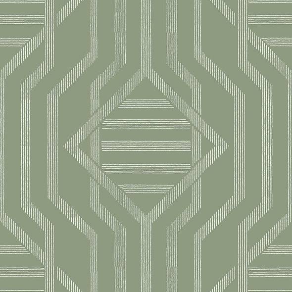 Essex Green Geometric Wallpaper – A-Street Prints 4147-27401