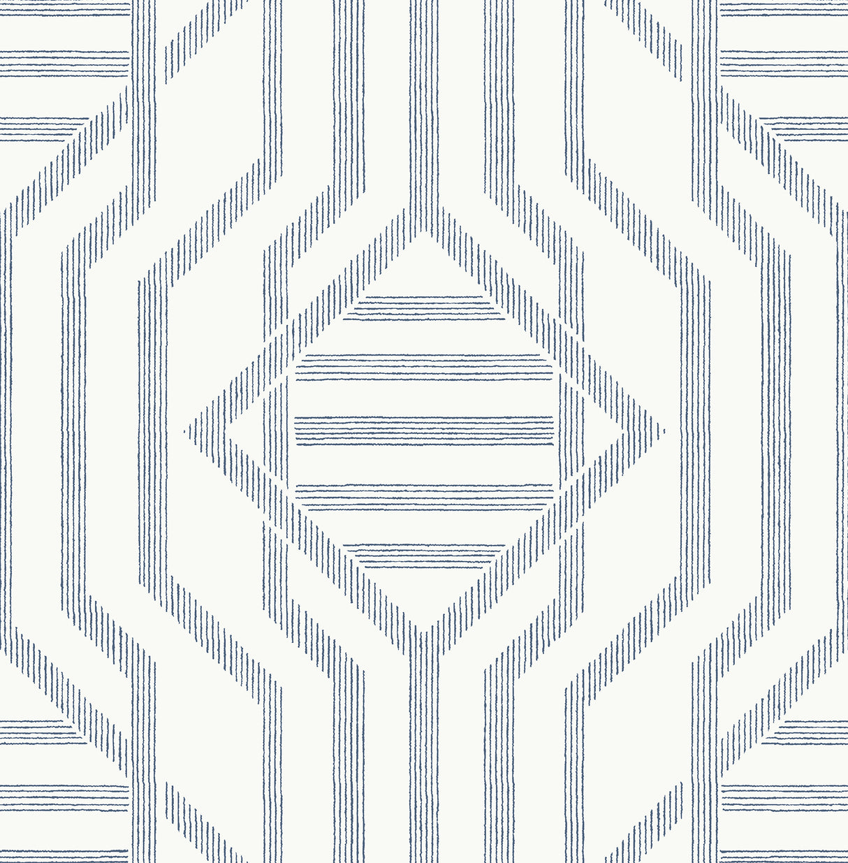 Essex Dark Blue Geometric Wallpaper by A-Street Prints, 20.5 in x 33 ft roll