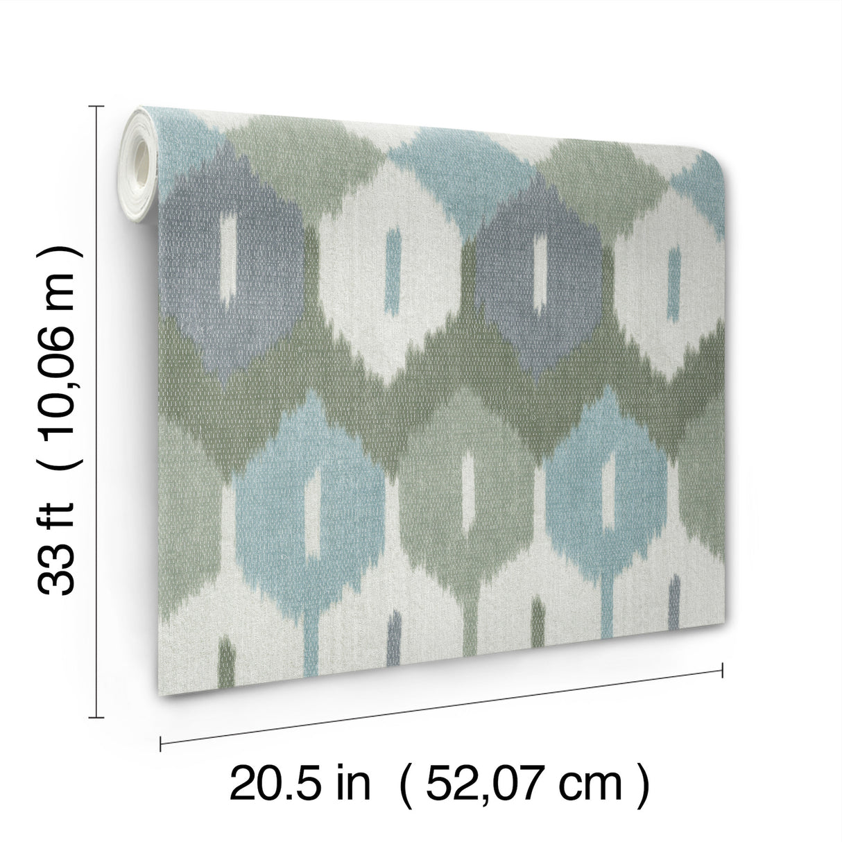 Abilene Sea Green by A-Street Prints Ikat Wallpaper- A-Street Prints 4147-27406