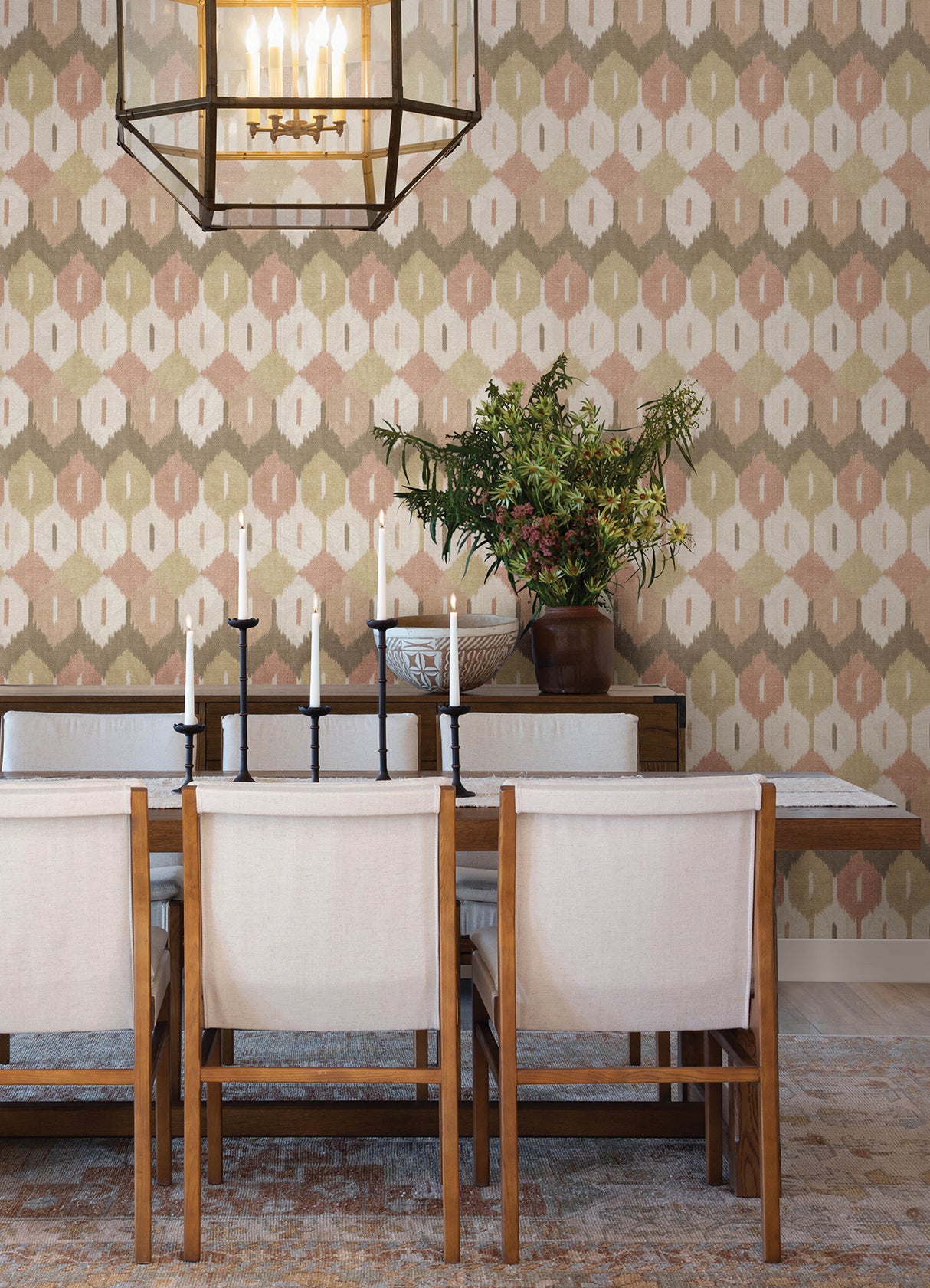 Abilene Apricot by A-Street Prints Ikat Wallpaper – A-Street Prints 4147-27408