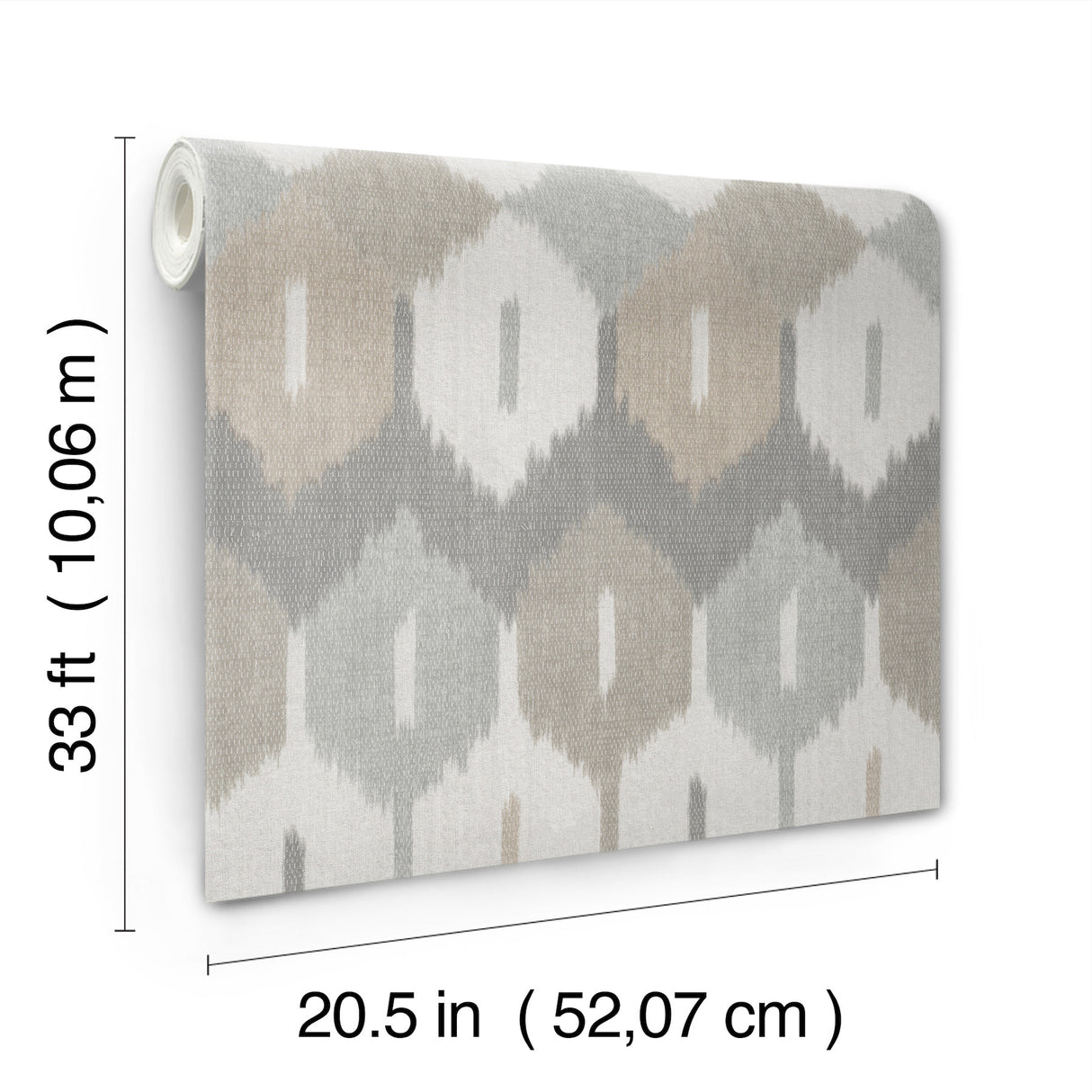 Abilene Neutral by A-Street Prints Ikat Wallpaper – A-Street Prints 4147-27409