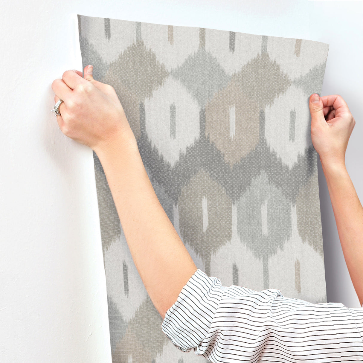 Abilene Neutral by A-Street Prints Ikat Wallpaper – A-Street Prints 4147-27409