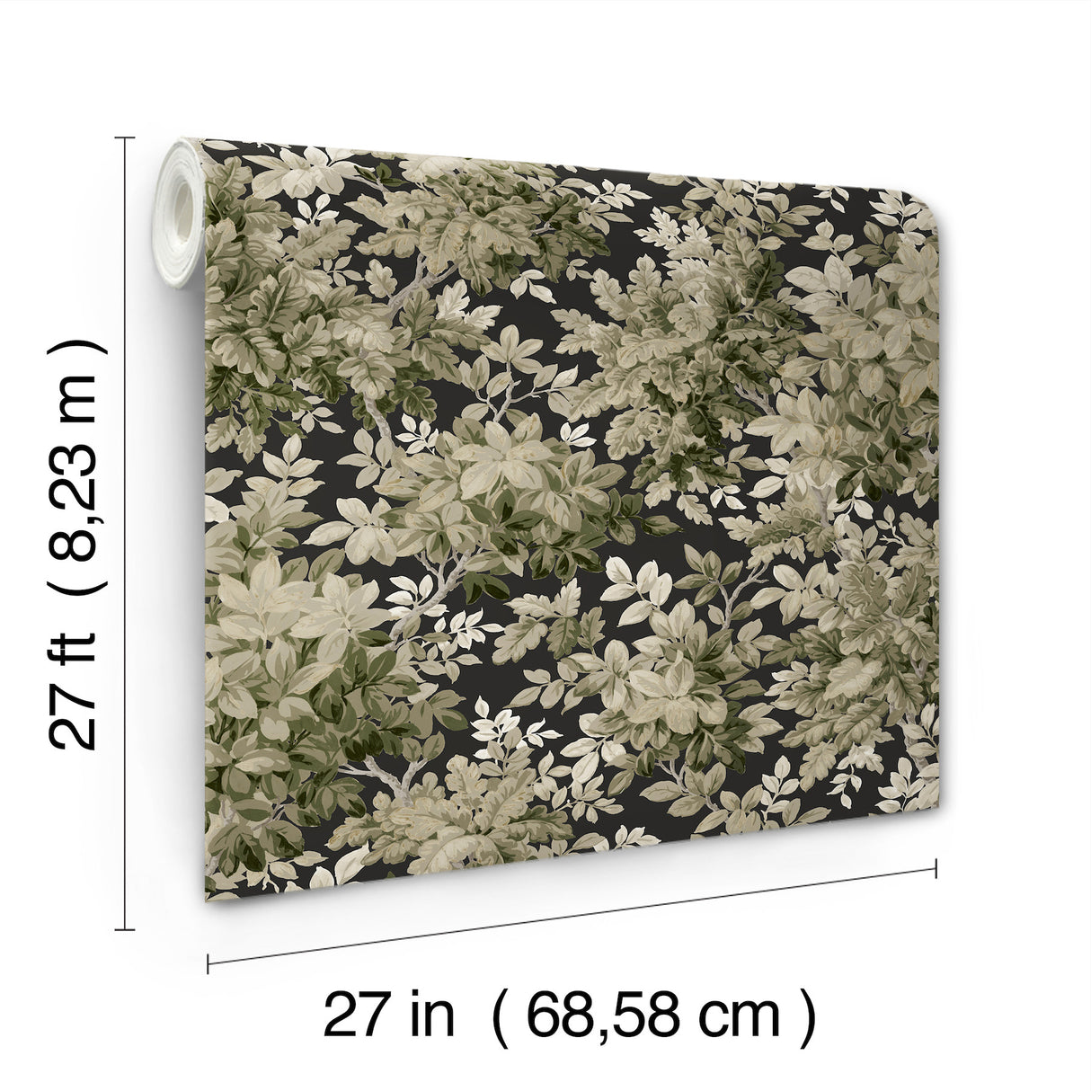 Greenwood Black by A-Street Prints Deciduous Wallpaper – A-Street Prints 4147-80005