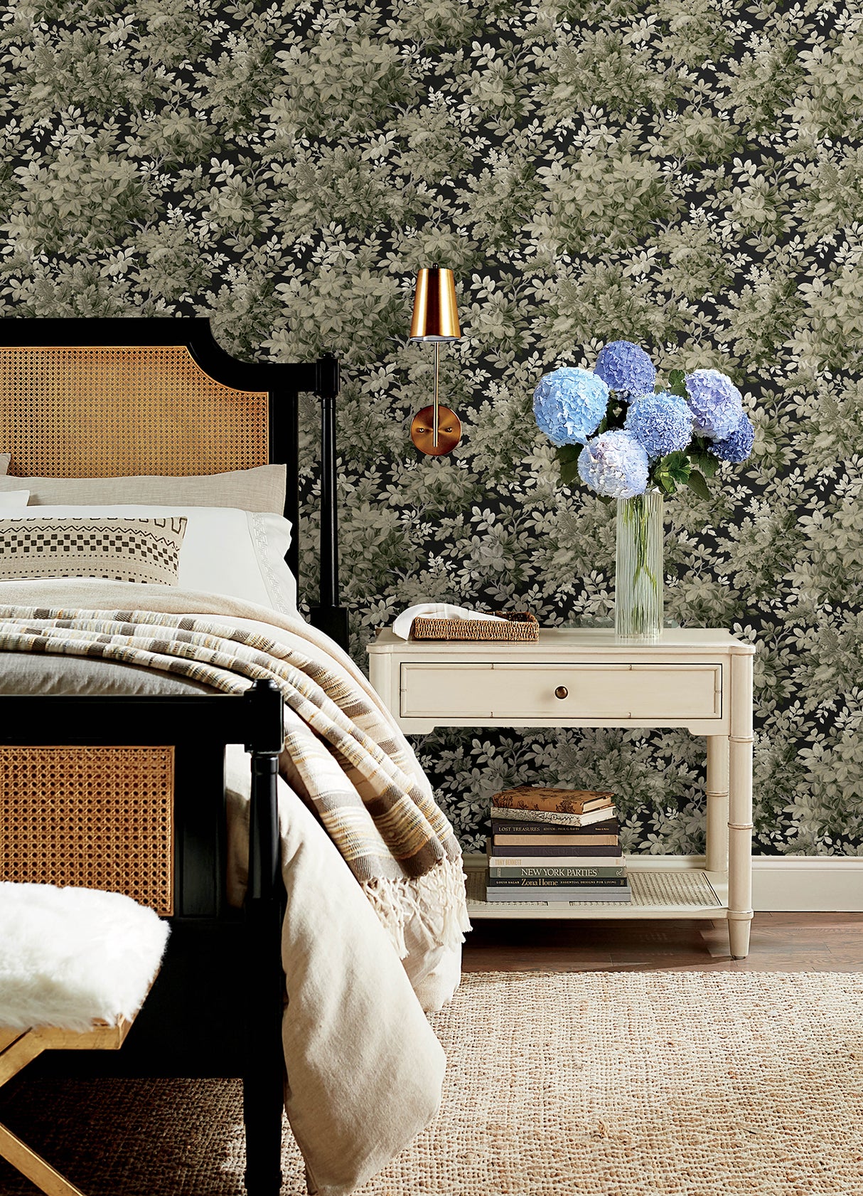 Greenwood Black by A-Street Prints Deciduous Wallpaper – A-Street Prints 4147-80005