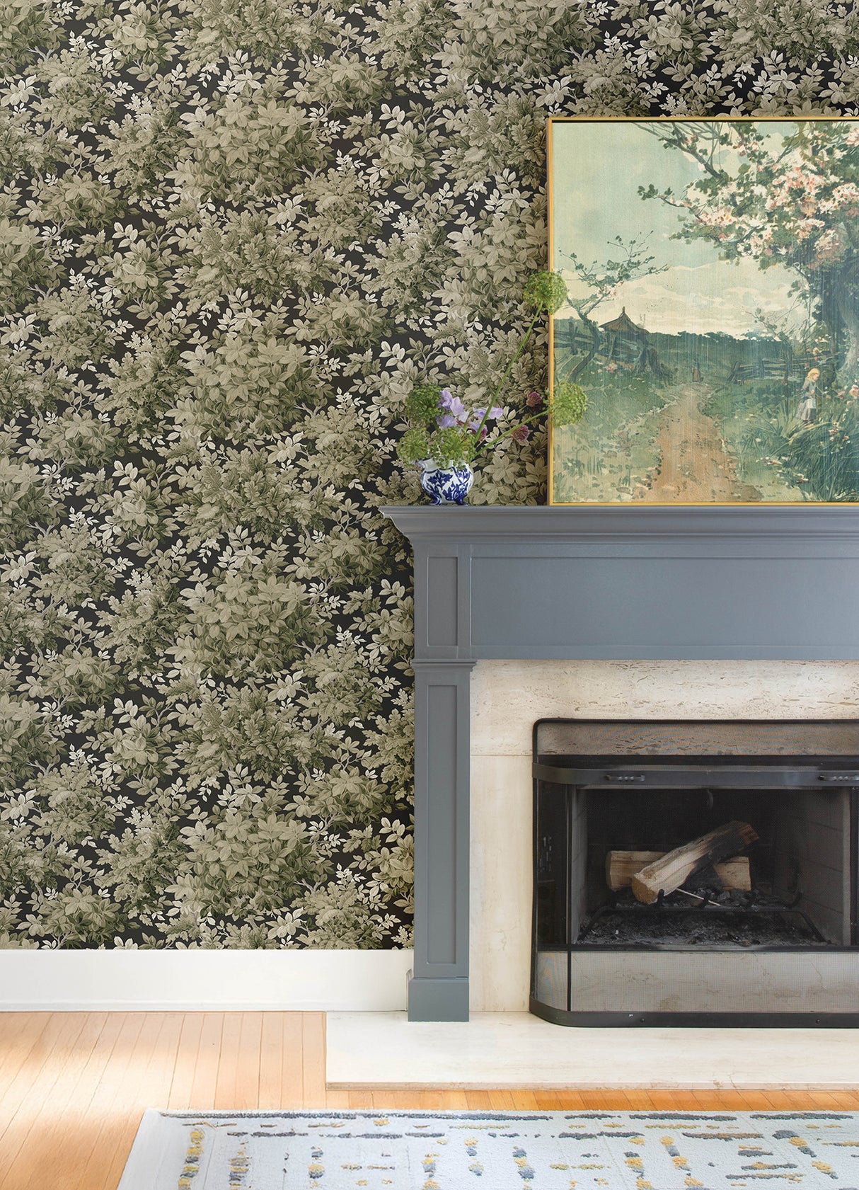 Greenwood Black by A-Street Prints Deciduous Wallpaper – A-Street Prints 4147-80005